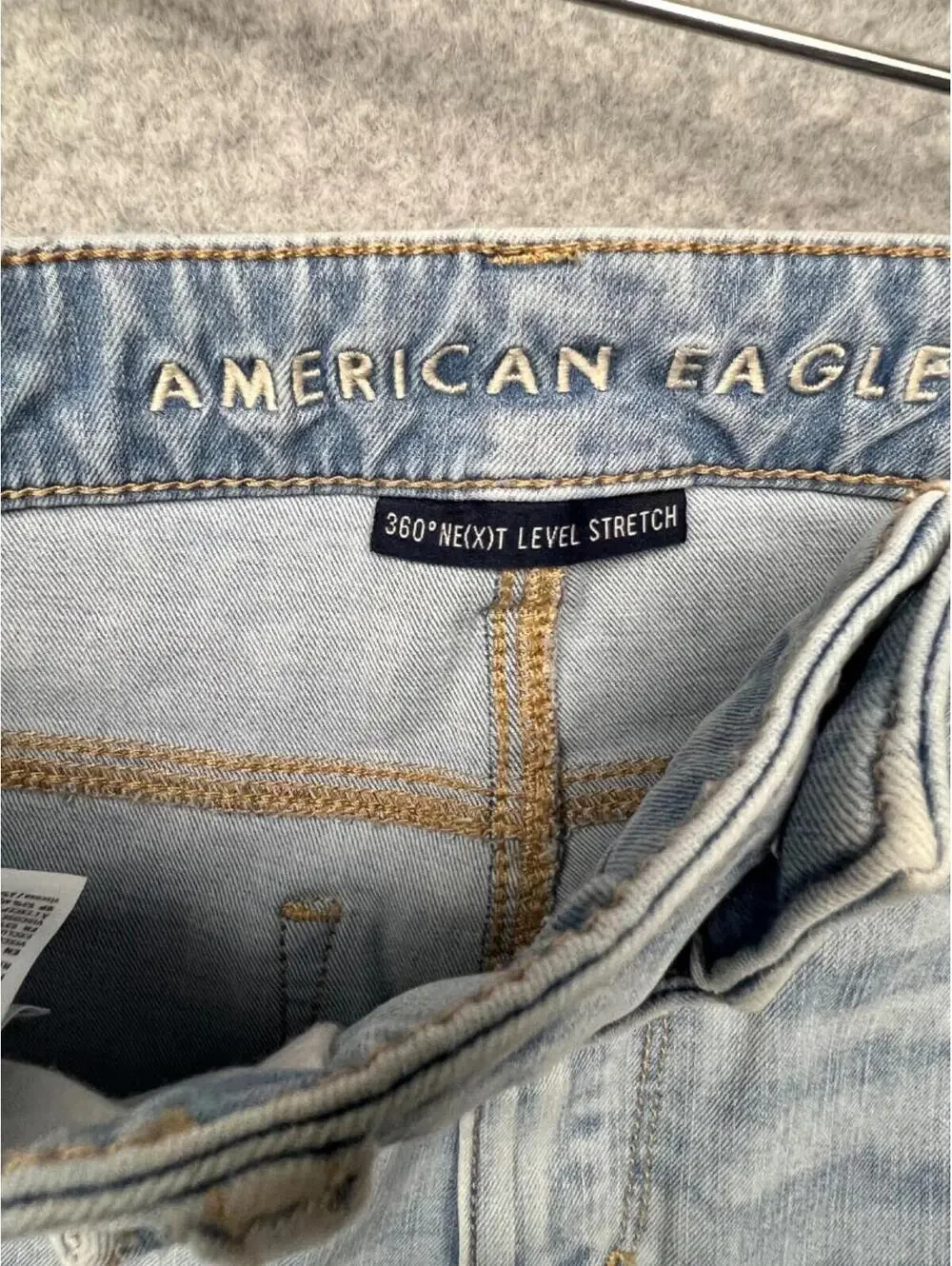 American Eagle Jeans High Rise Jegging Distressed Womens 0 Classic Light Wash
